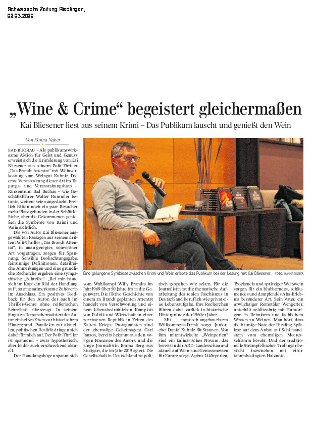 "Wine & Crime" begeistert gleichermaßen