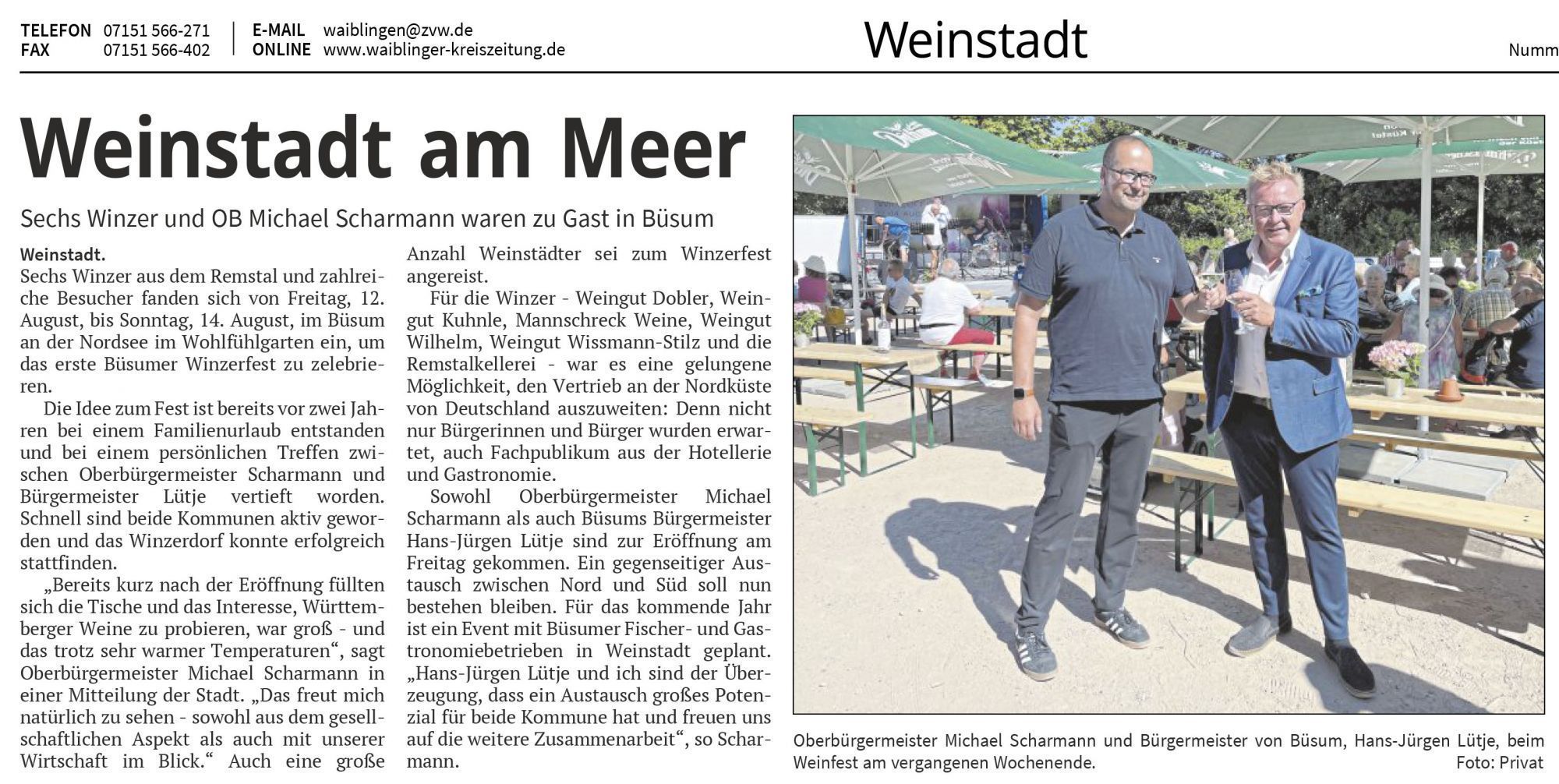 <?=Weinstadt am Meer?>