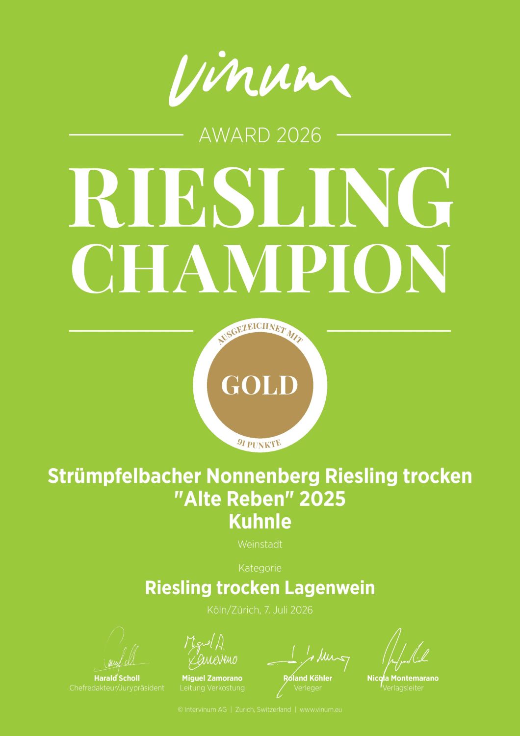 2025 Riesling trocken >Alte Reben< 