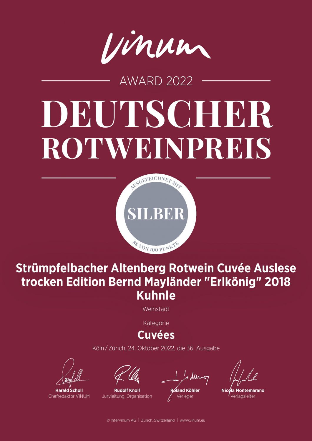 2018 Erlkönig - Rotwein Cuvée Auslese trocken